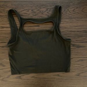 Lululemon open back and front crop top 8